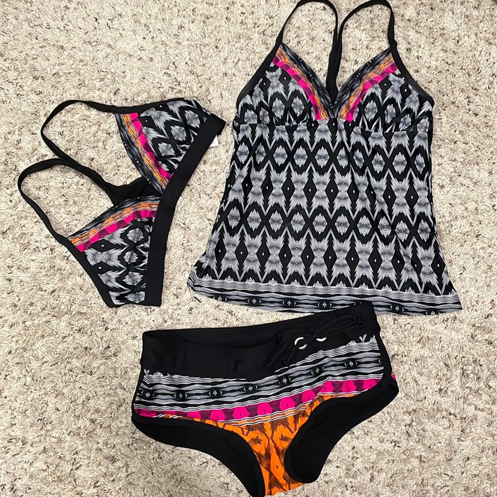 Athleta Dolphin Short, Tankini and Bikini Top Bundle